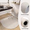 Highdi Office Chair Floor Mat, Semicircular, Scratch-Resistant, Anti-Slip, Khaki Leaf, 90 x 150 cm view 3
