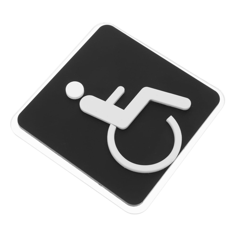 VILLFUL Self-Adhesive Acrylic Wheelchair-Accessible Restroom Sign