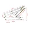WEITINGKKK Storage Bed Lift Mechanism, 2-Piece Folding Sofa Bed Hinges, Pneumatic Heavy-Duty Gas Springs, White, 150 cm/59 in view 2