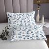 Manfei Nautical Sailboat Bedspread Set, Tropical Palm and Coconut Tree Retro Navy Blue Design view 3