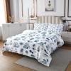 Manfei Nautical Sailboat Bedspread Set, Tropical Palm and Coconut Tree Retro Navy Blue Design view 4
