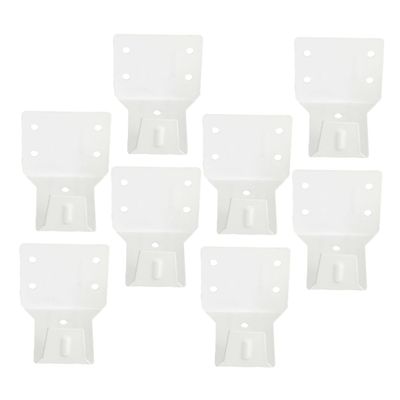 MAGICLULU 8-Piece White Iron Blind Replacement Bracket Set
