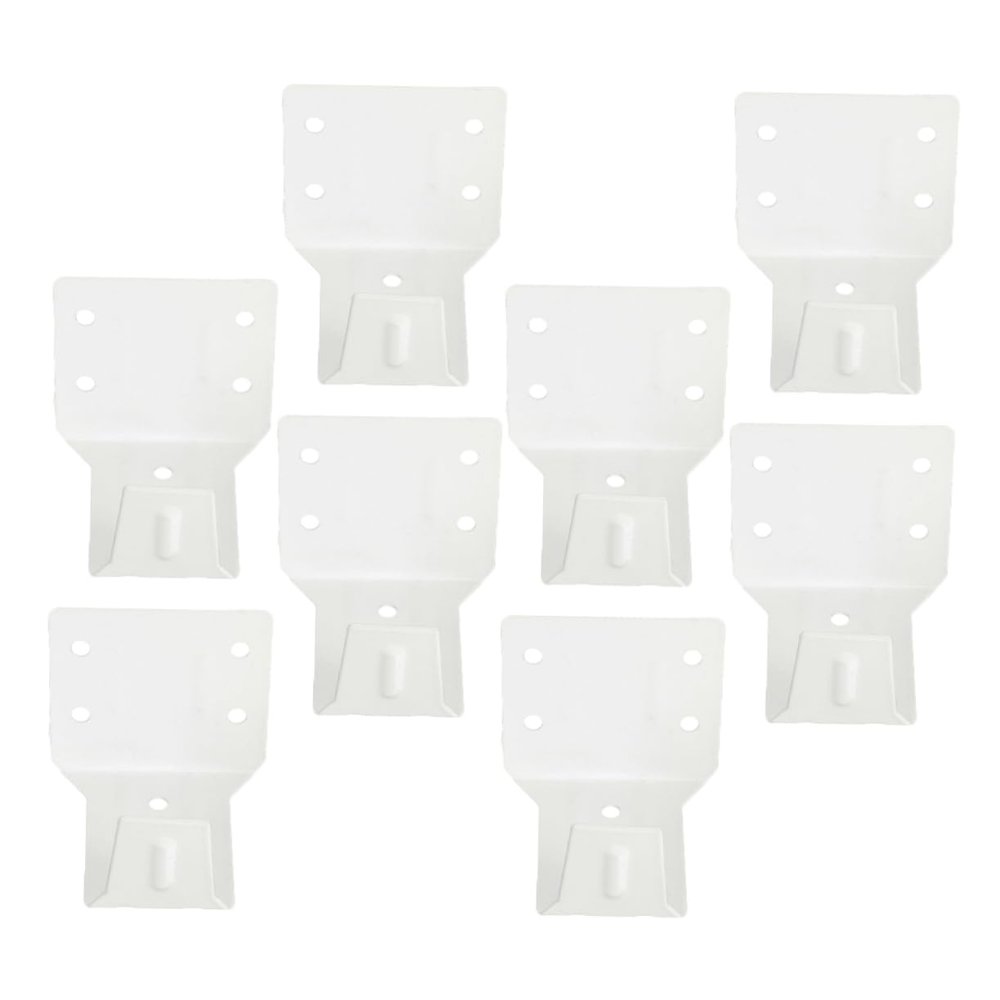 MAGICLULU 8-Piece White Iron Blind Replacement Bracket Set