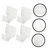 MAGICLULU 8-Piece White Iron Blind Replacement Bracket Set view 4