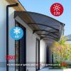 QWEASDF Door Canopy with Side Panel, Polycarbonate and Aluminum, 100 x 320 cm view 2