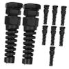 LIGIGWASH 10-Piece Adjustable Plastic Cable Gland Set with Strain Relief and Cord Holder view 1