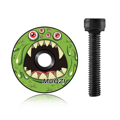 1 1/8-Inch Bicycle Headset Top Cap, Aluminum Stem Cover with Screw for MTB/Road Bikes (V)