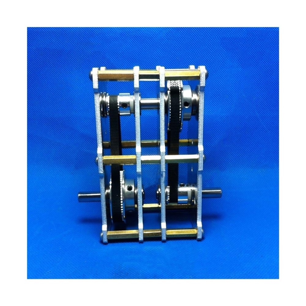 Right-Angle Reduction Gearbox 122 x 108 x 55 mm, 8 mm Dual Shaft, 1:8 Ratio
