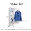 Wall-Mounted Ironing Board Cabinet with Mirror and 3-Tier Shelves view 2