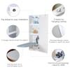 Wall-Mounted Ironing Board Cabinet with Mirror and 3-Tier Shelves view 3