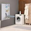 Wall-Mounted Ironing Board Cabinet with Mirror and 3-Tier Shelves view 4