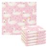 Ksajwzf Dish Towels, Cute Swan and Pink Hearts, 6-Piece Set view 1