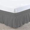 WANGBINGXING Elastic Bed Skirt, Wine Red, Twin 190.5 x 99 x 40 cm view 3