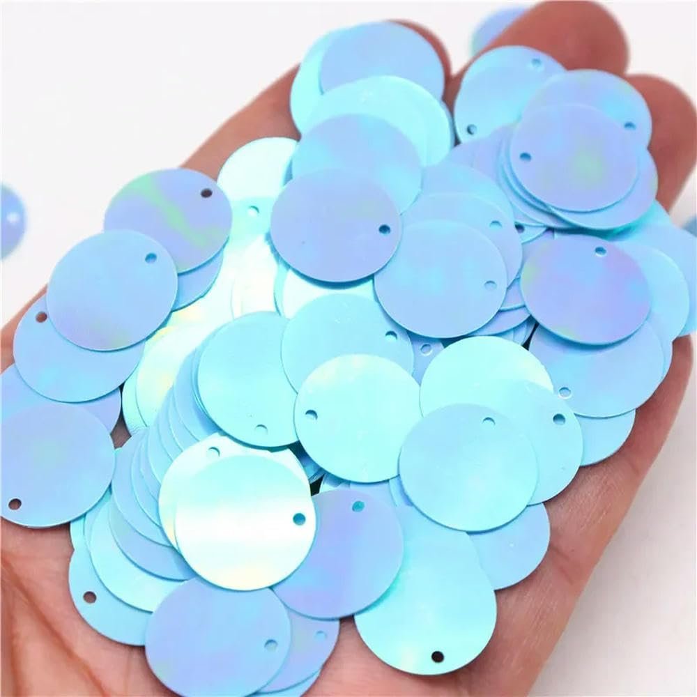 ROCILB Flat Round Loose Sequins, 10/15/20 mm, Side Hole, 20 g