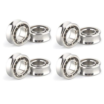 Asuinxurr 8-Piece Steel R188 KK Speed-Responsive Bearings, High-Carbon Chrome Steel R188 U-Groove Parts for Yo-Yo Models