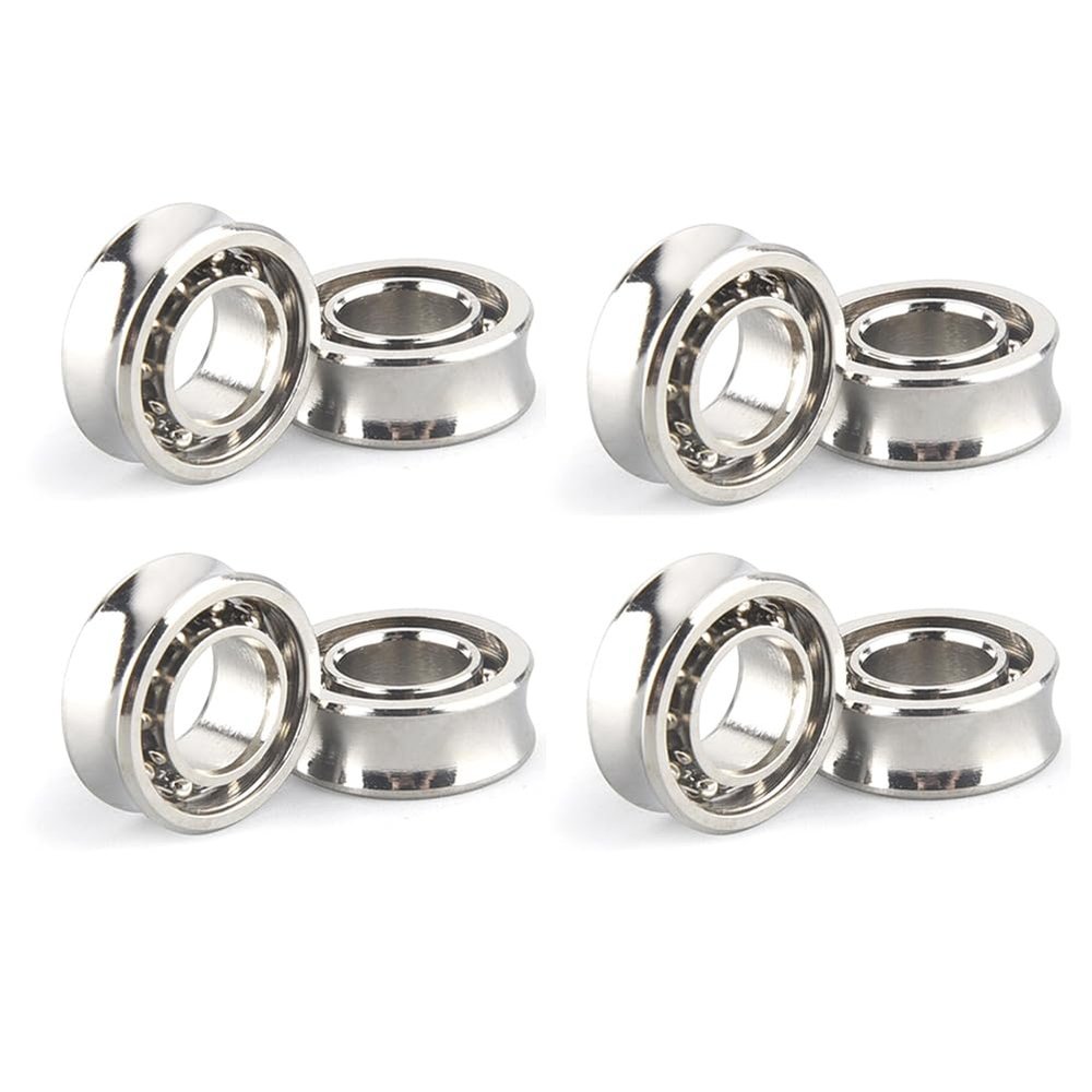 Asuinxurr 8-Piece Steel R188 KK Speed-Responsive Bearings, High-Carbon Chrome Steel R188 U-Groove Parts for Yo-Yo Models