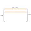 Freestanding Double Ballet Barre for Adults, 150 cm, White view 2
