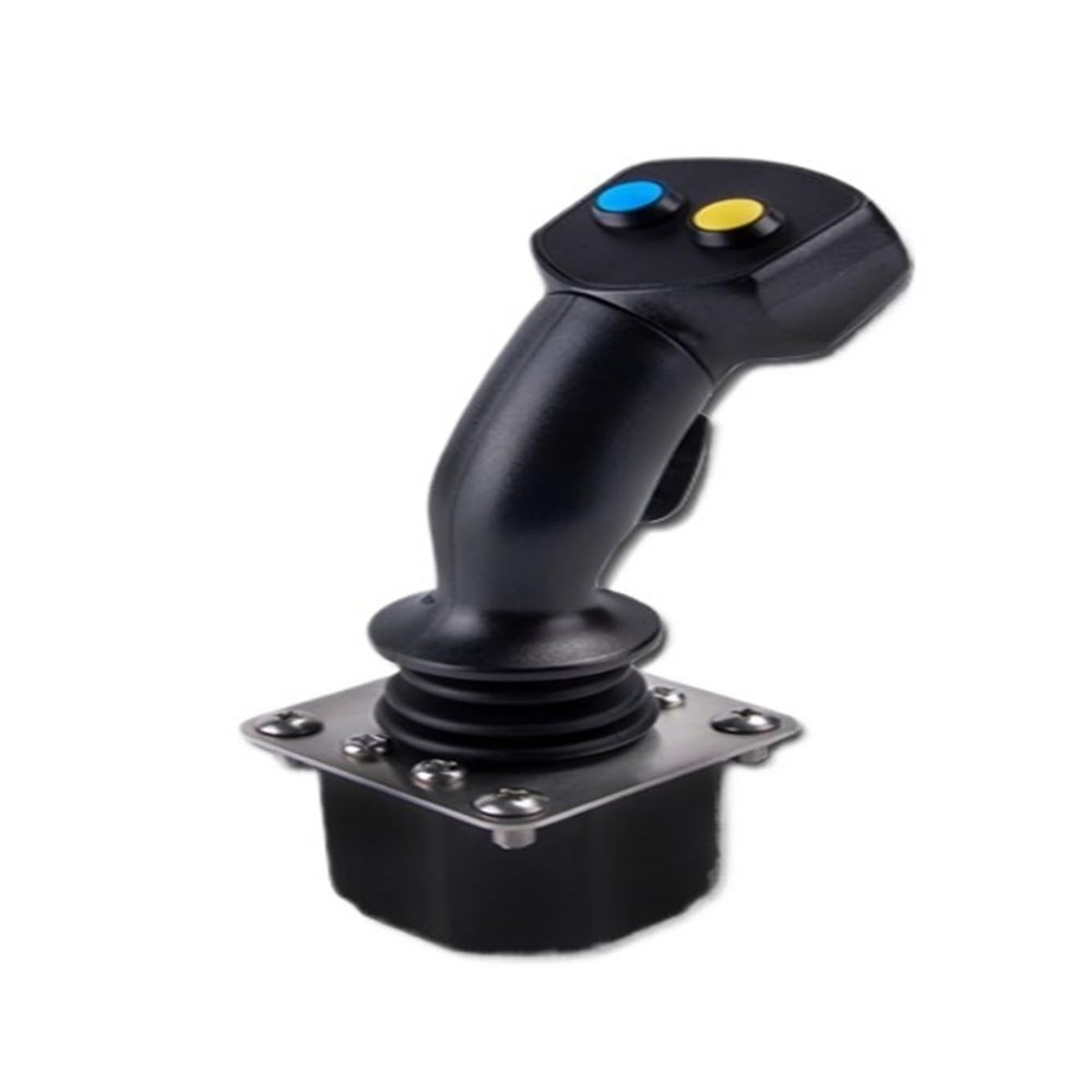 OutFyt Single-Axis 61A2 Push-Rod Spring-Return Industrial Joystick, Hall-Effect Rocker Handle, Precise Control (12V, RS232)