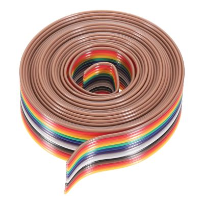 QUARKZMAN 1-Piece 14-Pin Rainbow Ribbon Cable, 2 m, 1.27 mm Pitch
