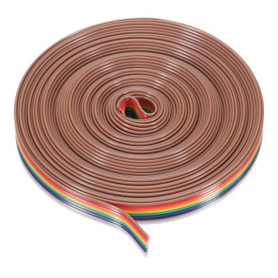 QUARKZMAN 1-Pc. 9-Pin Rainbow Ribbon Cable, 6 m, 1.27 mm Pitch, for Breadboard Jumper Wires and Electronics Projects