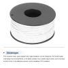QUARKZMAN 26 AWG Silicone Electrical Wire, UL1007 300 V, 50 m Tinned Copper Stranded Wire, White view 3