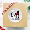 I Love Bull Terrier Round Vinyl Stickers, 1.5 in, Set of 50 view 2