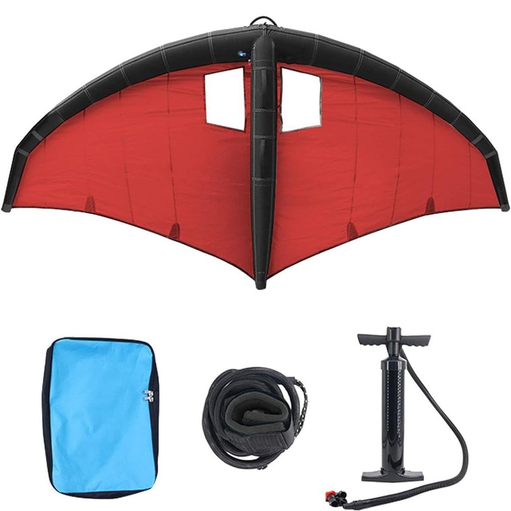 Inflatable Surf Wing, Lightweight Hand Wing for Wind Foiling and Water Sports, with Window, Backpack and Surf Leash