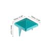 QUARKZMAN 150-Piece 10 mm Blue Square Pyramid Studs for Clothing and Leather view 2