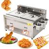 Commercial LPG Countertop Gas Fryer, Stainless Steel, 10 L + 10 L view 1