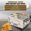 Commercial LPG Countertop Gas Fryer, Stainless Steel, 10 L + 10 L view 3
