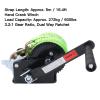Yumili 600 lb Hand Winch with 5 m Polyester Strap and Dual-Way Ratchet Hook view 4