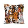 Anceky Colorful Doodle Dog Pillow Cover, 20 x 20 view 1