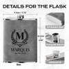 2-Pack 8 oz Personalized Stainless Steel Hip Flasks, Gray view 3