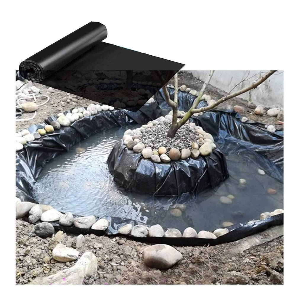 Durable Rubber Pond Liner, 10 x 12 m, 8 mm Thick, UV-Resistant