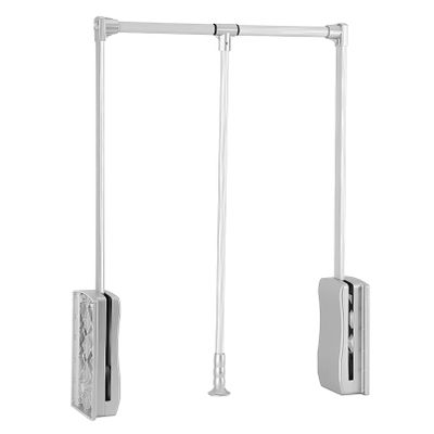 Sofdicht Adjustable Wardrobe Lift, Aluminum Pull-Down Clothes Rail, 15 kg, Silver, 700 x 930 mm