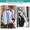 Sofdicht Adjustable Wardrobe Lift, Aluminum Pull-Down Clothes Rail, 15 kg, Silver, 700 x 930 mm view 3