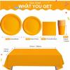 69-Piece Yellow Disposable Tableware Set view 2