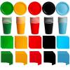 69-Piece Yellow Disposable Tableware Set view 3