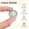 QUARKZMAN 10-Pack 25 mm Light Green 4-Hole Resin Buttons view 4