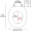 Gvqng Glitter Toilet Seat with Soft-Close, Resin, Stainless Steel Hinges view 2