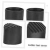 Non-Slip Rubber Ladder Foot Caps with Protective Covers, 4-Pack, Black view 3