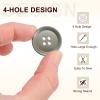 QUARKZMAN 12-Piece Khaki Resin Buttons, 23 mm, 4-Hole Round Sewing Buttons view 4