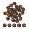 QUARKZMAN 100-Piece 9 mm 4-Hole Round Wooden Buttons, Coffee view 1