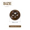 QUARKZMAN 100-Piece 9 mm 4-Hole Round Wooden Buttons, Coffee view 2
