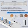 KUZRZNH Double-Track Curtain Rail, Aluminum, Ceiling-Mounted, White, 1.3 m view 4