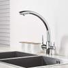 KJHONG Kitchen Sink Faucet for Bar, Farmhouse, Commercial, Clean Kitchen, Hot/Cold Mixer, Double-Handle Rotation (Chrome) view 1