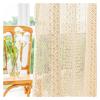 JMORCO Rustic Crochet Lace Curtains, Knitted Cotton Curtain Panels, B-Beige, Rod Pocket, W150 x H100 cm view 1