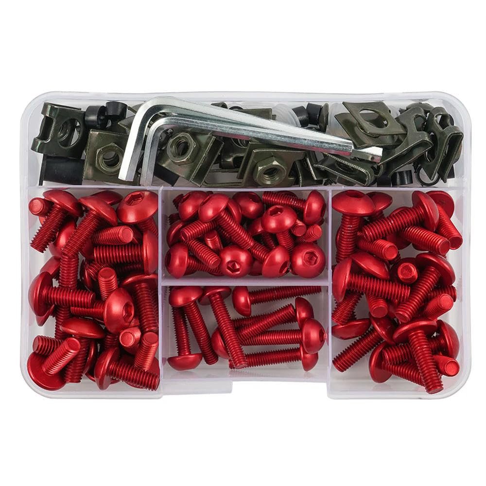 DINGDAA Complete Aluminum Motorcycle Fairing Bolt Kit for Kawasaki Z1000, ZZR1400, Z800, Triumph Trident 660 and More