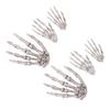 3 Pairs of Plastic Skeleton Hand Decorations for Halloween view 1