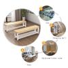 Wood Dining Bench with Metal Legs, Space-Saving Indoor Bench view 2